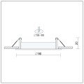 Komplet 6x Oprawa halogen okrągły szklany RIK-8 czarny + GU10 7W 3000K