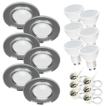 Komplet 6x Oprawa halogen lustrzany RIK-8 + GU10 7W 4000K