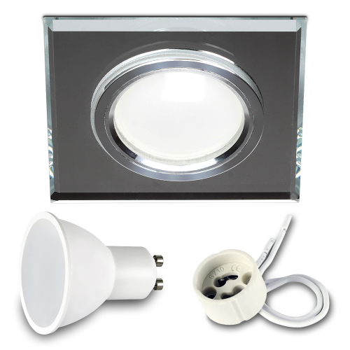 Komplet 1x oprawa halogen lustrzany RIK-9 + GU10 7W