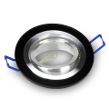 Szklana oprawa halogenowa okrągła RIK-10 czarny