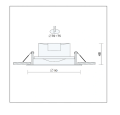 Lampa wpuszczana downlight LED 7W 595lm średnica 9 cm KARO IP20 CCT