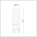 Żarówka LED SMD 2835 G9 6W 540lm biała neutralna