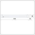Lampa łazienkowa nad lustro LED 15W CCT z wyłącznikiem 60 cm IP44 ULKE czarna