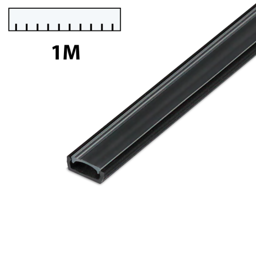 Profil LED PCV SLIM czarny 1m klosz transparentny 3147