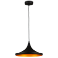 Lampa wisząca styl skandynawski loft czarno złota 1xE27 HANG-17B