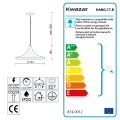 Lampa wisząca styl skandynawski loft czarno złota 1xE27 HANG-17B