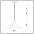 Lampa wisząca styl skandynawski loft czarno złota 1xE27 HANG-17B